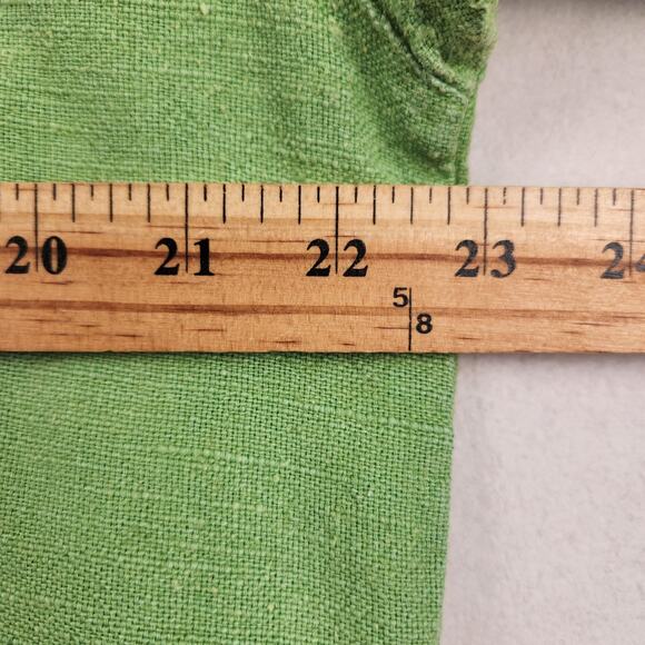 AS Ramie Blend Shacket Women’s SZ  Large Kelly Green Button Up Pointed Collar - Picture 13 of 16